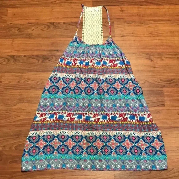 Derek Heart Multi Color Summer Dress, Med - Picture 1 of 6